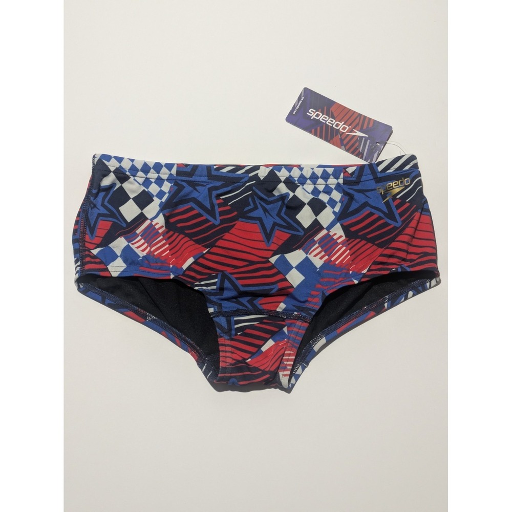 Speedo Overdrive True Cobalt‎ Printed One Swim Brief Men's Size 30